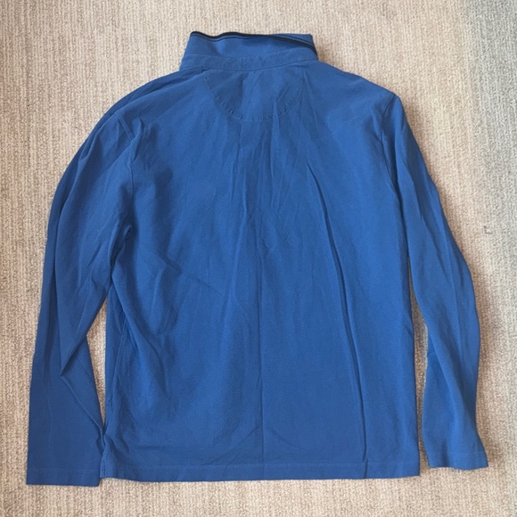 UNTUCKit Mens Size L Blue Pima Cotton Long Sleeve Polo Casual Shirt Top - Picture 9 of 10